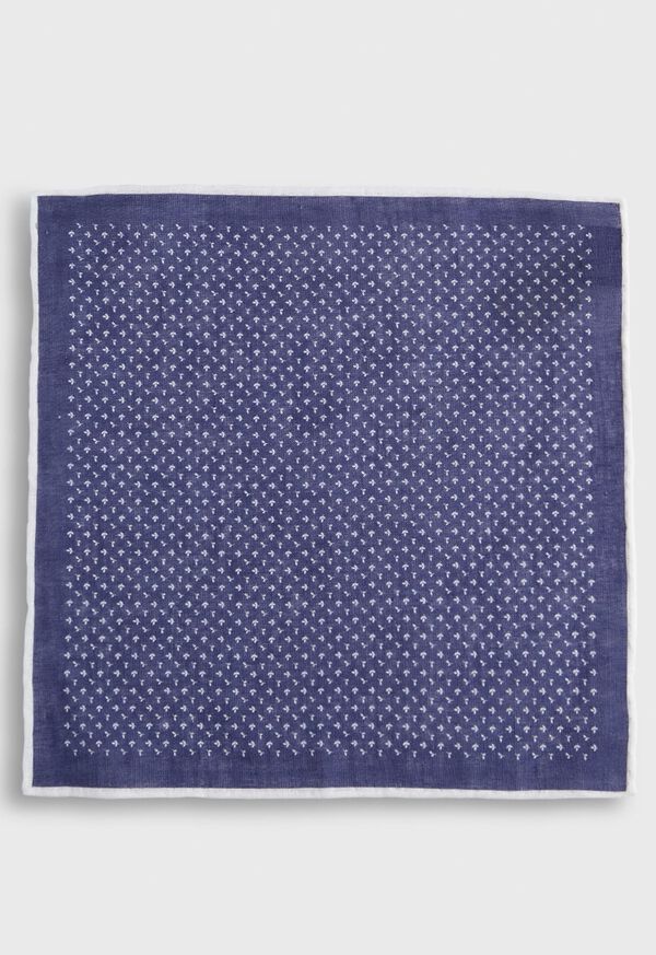 Paul Stuart Linen Micro Floral Print Pocket Square, image 2