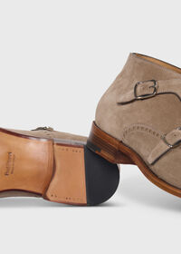 Paul Stuart Sullivan Suede Double Monk Boot, thumbnail 5