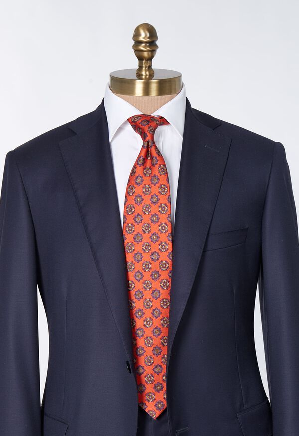 Paul Stuart Printed Silk Floral Medallion Tie, image 2