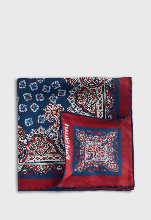 Paul Stuart Ornate Print Pocket Square, image 1