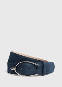 Paul Stuart Nubuck Belt with Silver Buckle, thumbnail 1