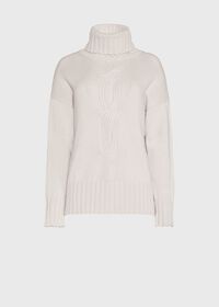 Paul Stuart Wool Blend Cable Front Turtleneck, thumbnail 1