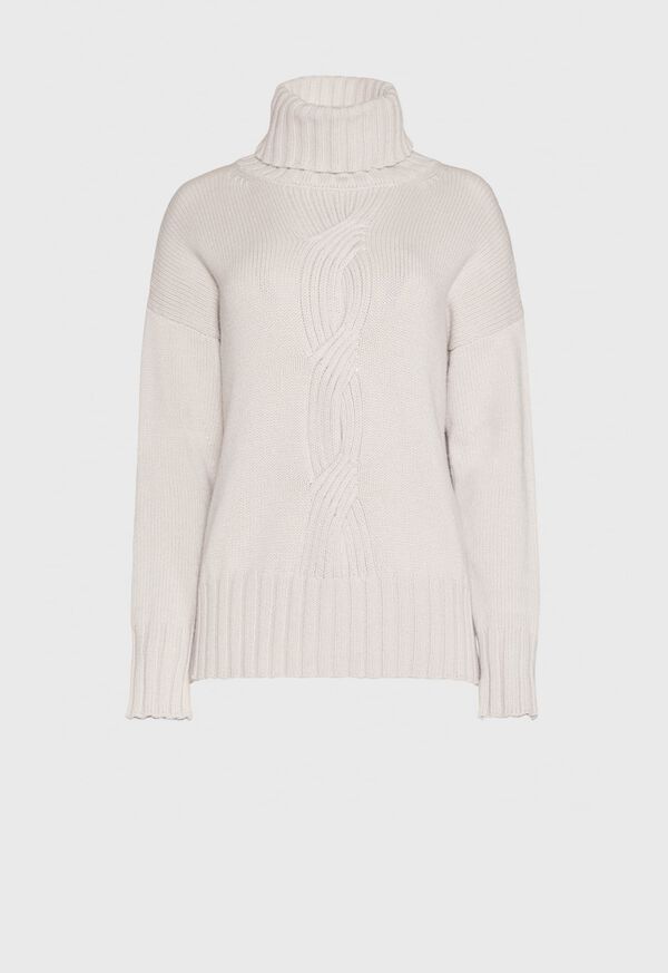 Paul Stuart Wool Blend Cable Front Turtleneck, image 1