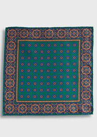 Paul Stuart Medallion Print Pocket Square, thumbnail 2