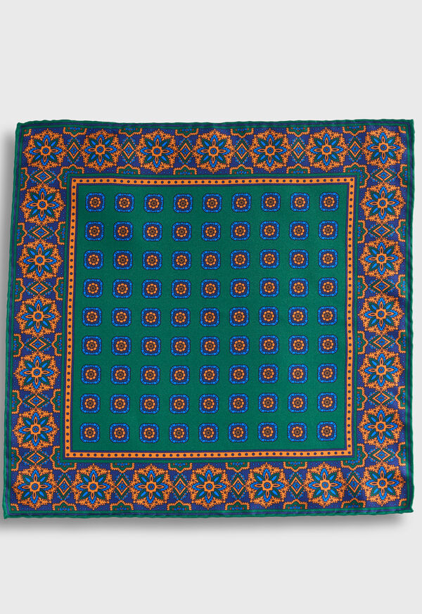 Paul Stuart Medallion Print Pocket Square, image 2