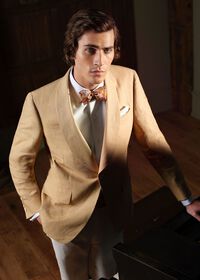 Paul Stuart Linen Shawl Collar Dinner Jacket, thumbnail 2