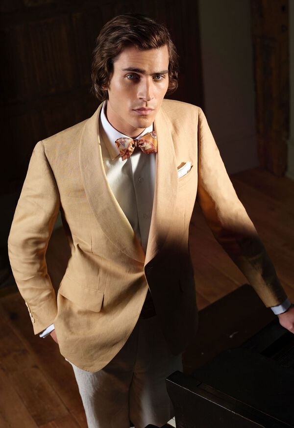 Paul Stuart Linen Shawl Collar Dinner Jacket, image 2