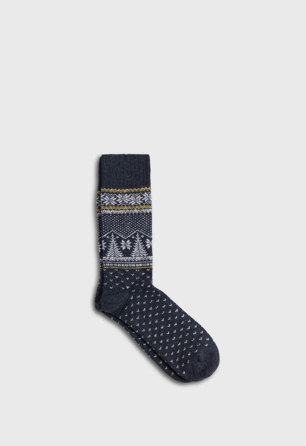 Paul Stuart Pine Tree & Snowflake Sock, image 1