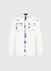 Paul Stuart Overdyed White Western Denim Shirt, thumbnail 1