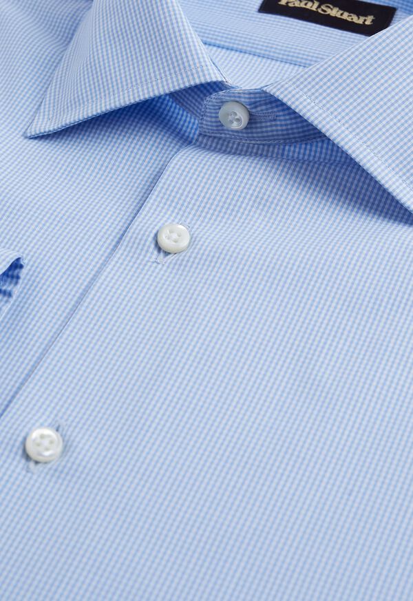 Paul Stuart Light Blue Micro Gingham Dress Shirt, image 2