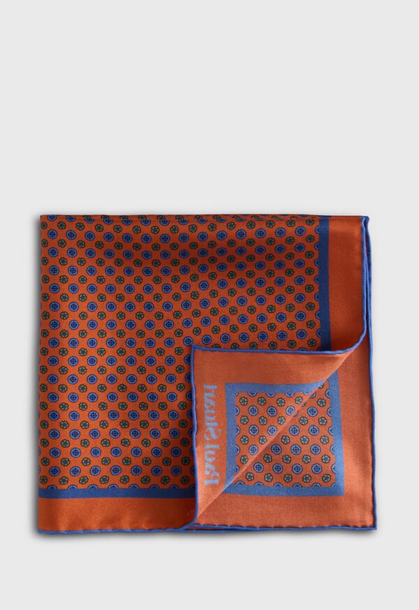 Paul Stuart Micro Medallion Print Pocket Square, image 1