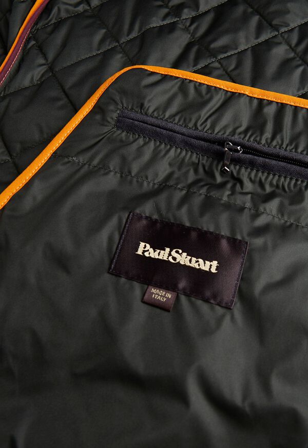 Paul Stuart Nylon Quilted Vest with Piping, image 4