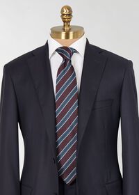 Paul Stuart Woven Silk Jacquard Two Color Stripe Tie, thumbnail 2