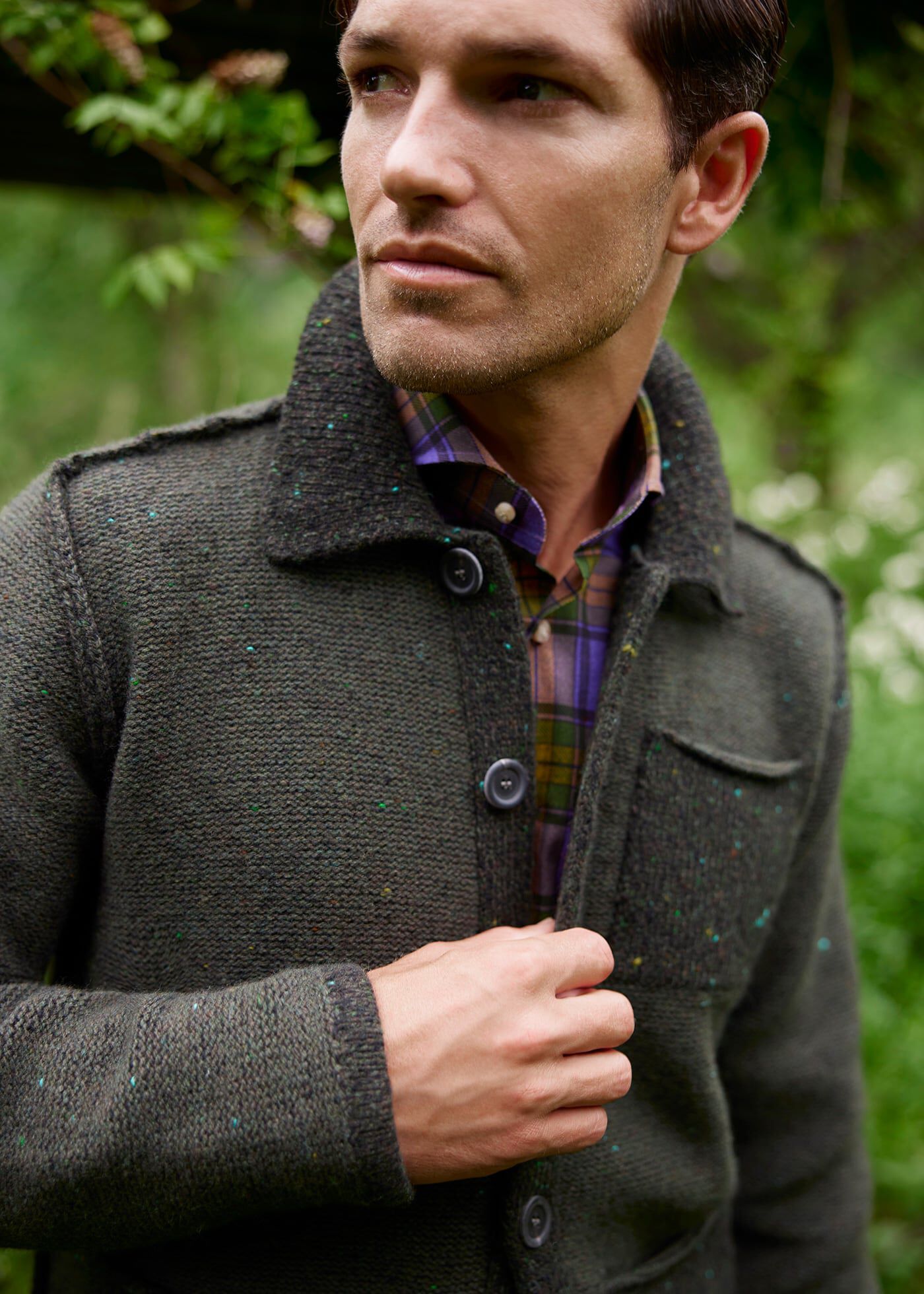 Tweed deals sweater jacket