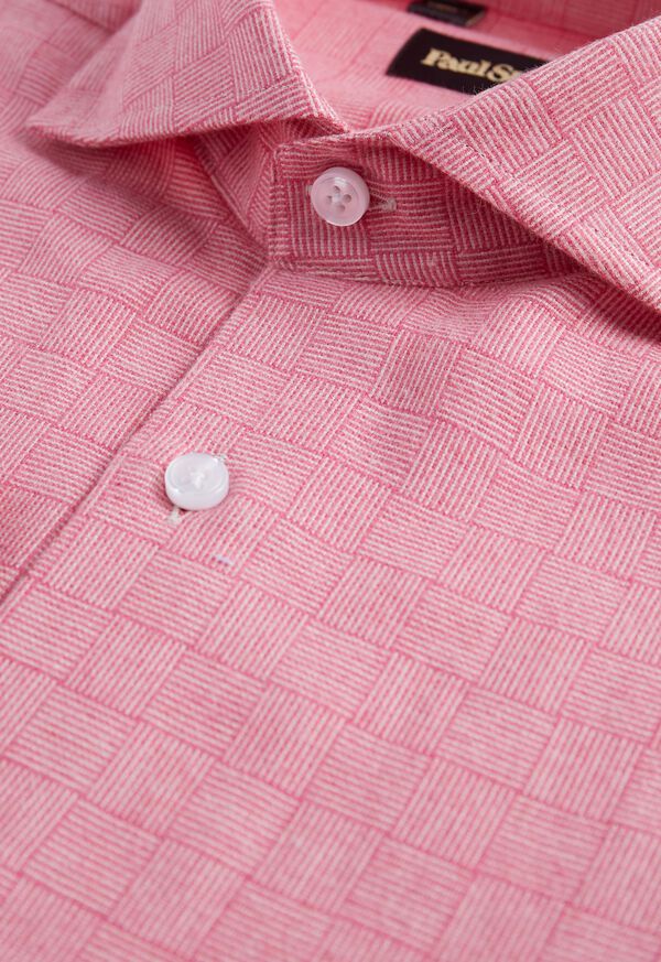 Paul Stuart Parquet Pattern Flannel Sport Shirt, image 2