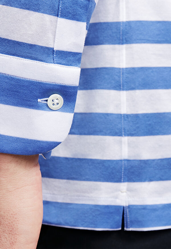 Paul Stuart Cotton Jersey Stripe Shirt, image 3