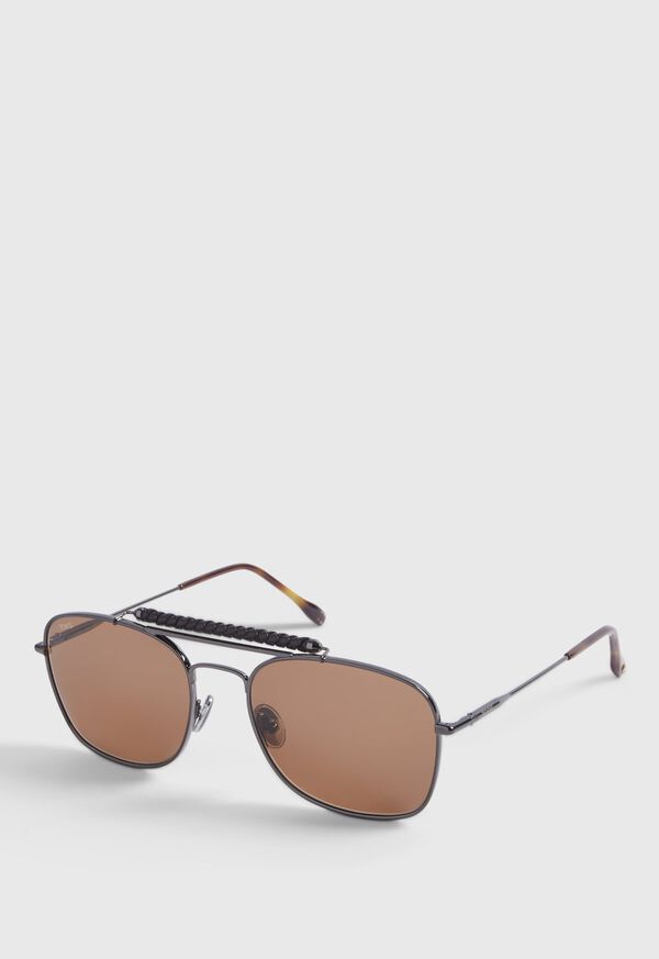 Paul Stuart TOD’S Shiny Dark Ruthenium Metal Sunglasses, image 2