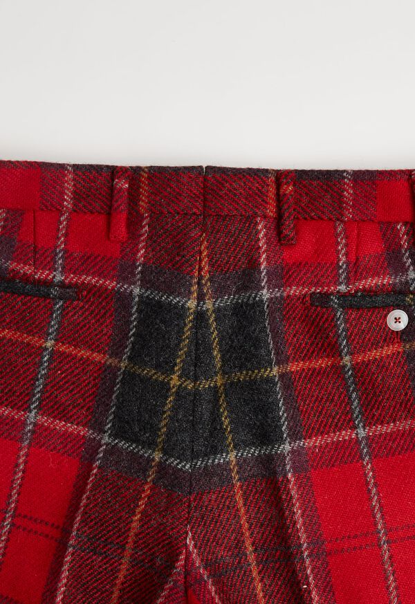 Paul Stuart Red Multi Plaid Pant, image 3