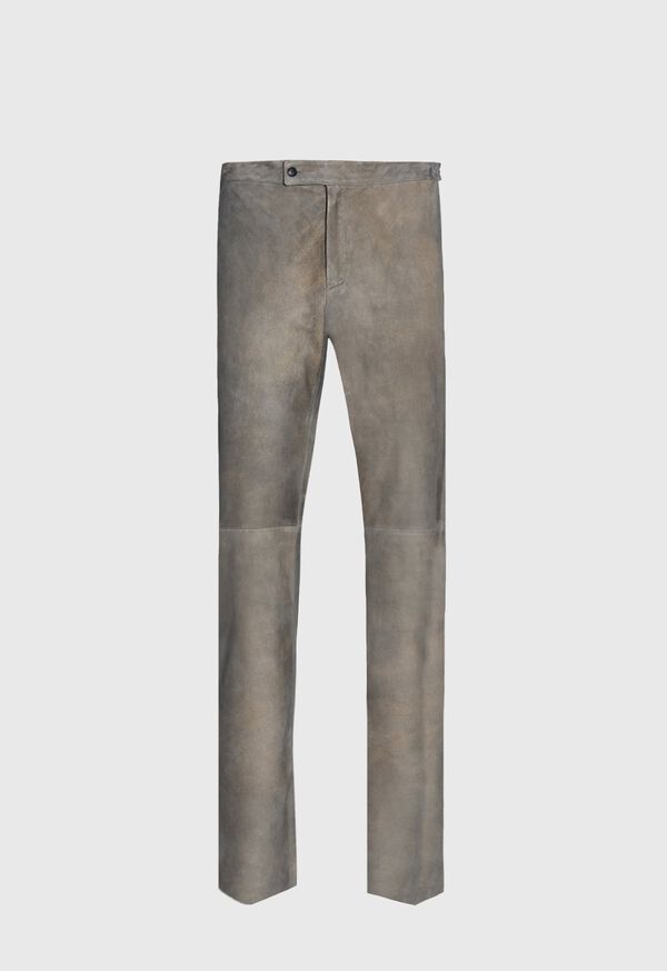 Paul Stuart Grey Leather Pant, image 1
