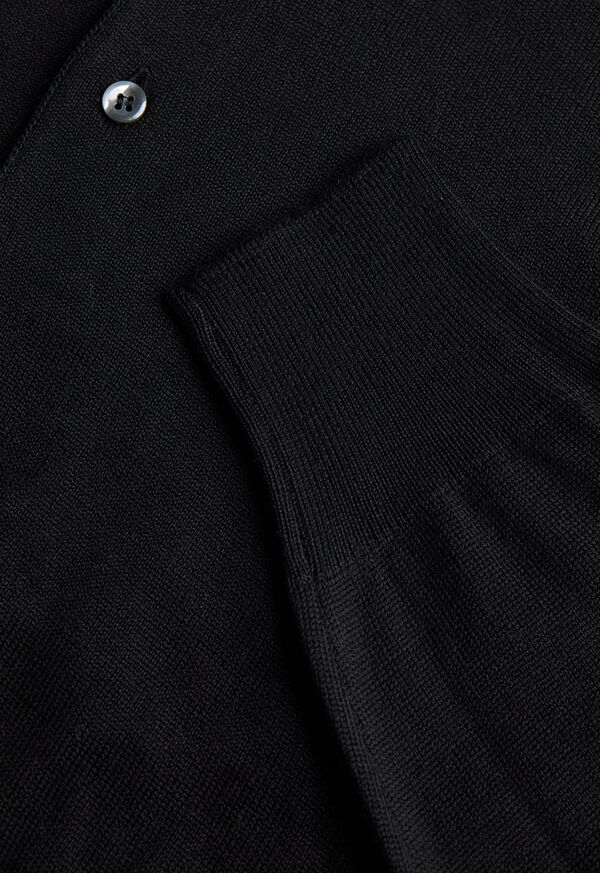 Paul Stuart Long Sleeve Merino Wool Polo Shirt, image 2