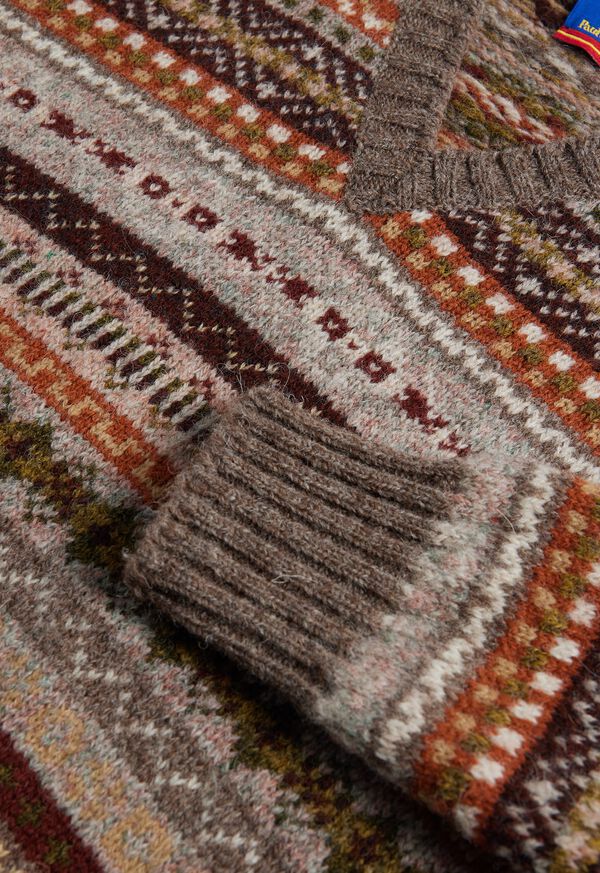 Paul Stuart Shetland Wool Fair Isle Sweater, image 3