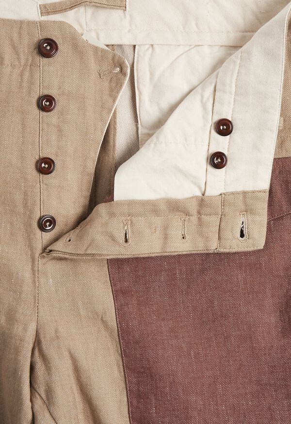 Paul Stuart Tan Contrast Envelope Pocket Pant, image 2