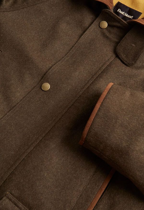 Paul Stuart Wool Loden Field Coat with Contrast Interior, image 3