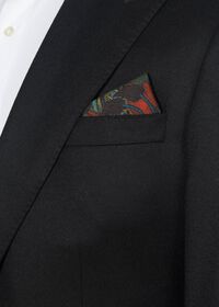 Paul Stuart Armed Fox Print Wool Pocket Square, thumbnail 14
