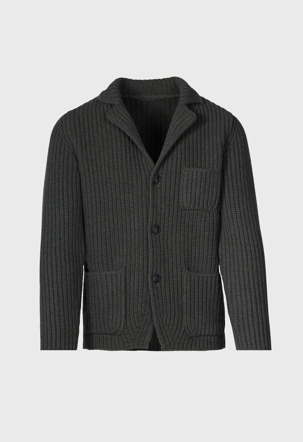 Paul Stuart Ribbed Sweater Jacket, image 1
