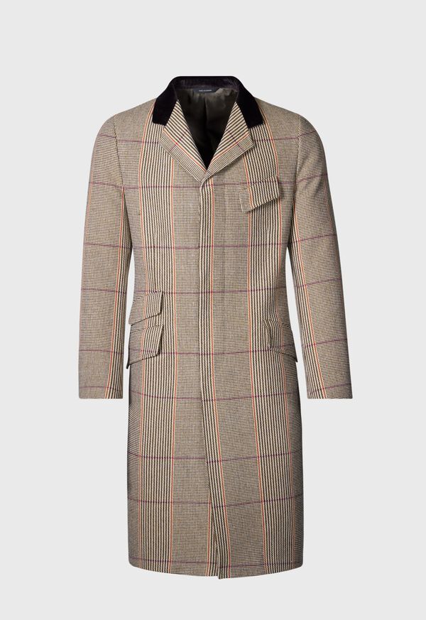 Paul Stuart Russel Plaid Overcoat