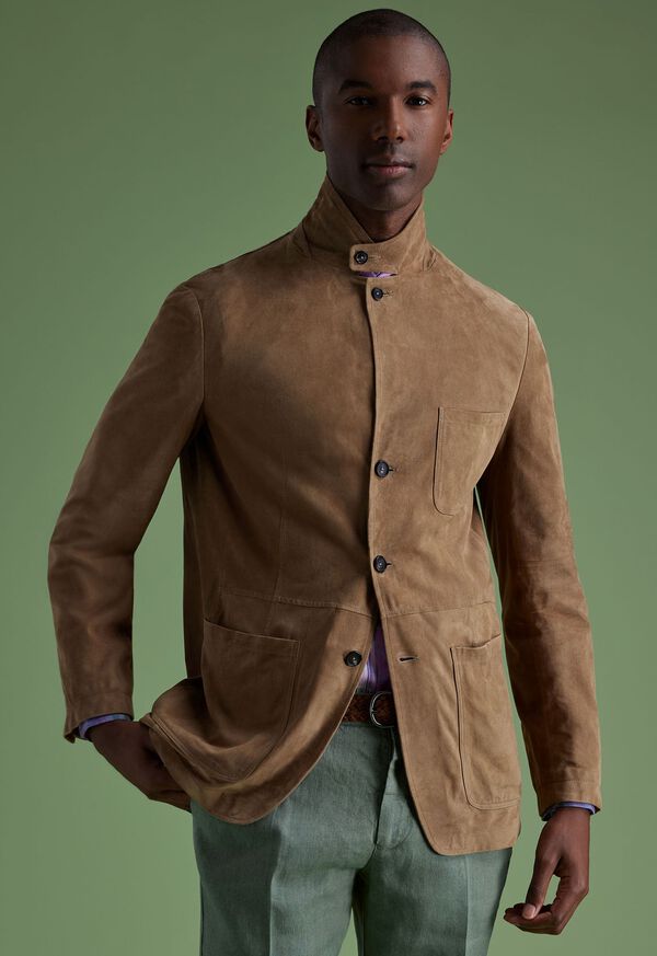 Paul Stuart Stand Collar Suede Jacket, image 5