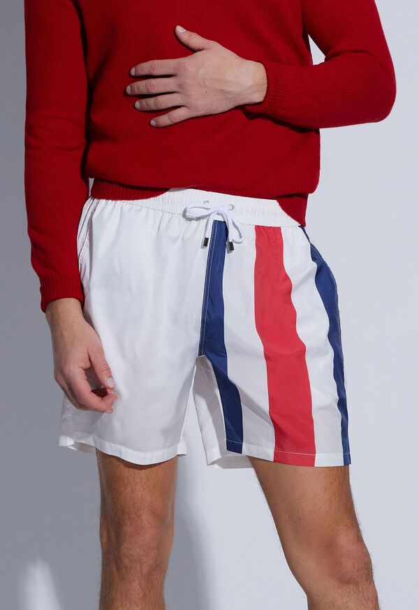 Paul Stuart Printed Flag Swim Shorts, image 2