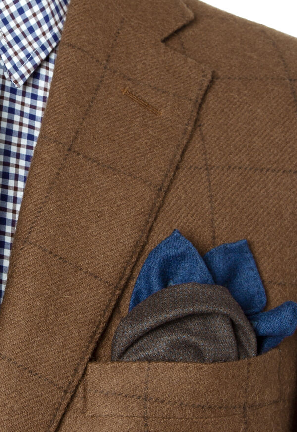 Paul Stuart Camel Hair Windowpane Sports Jacket, image 2