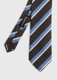Paul Stuart Silk and Linen Printed Stripe Tie, thumbnail 1