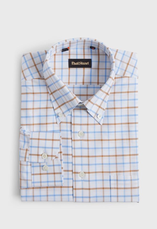 Paul Stuart Cotton Two Color Tattersall Sport Shirt, image 1