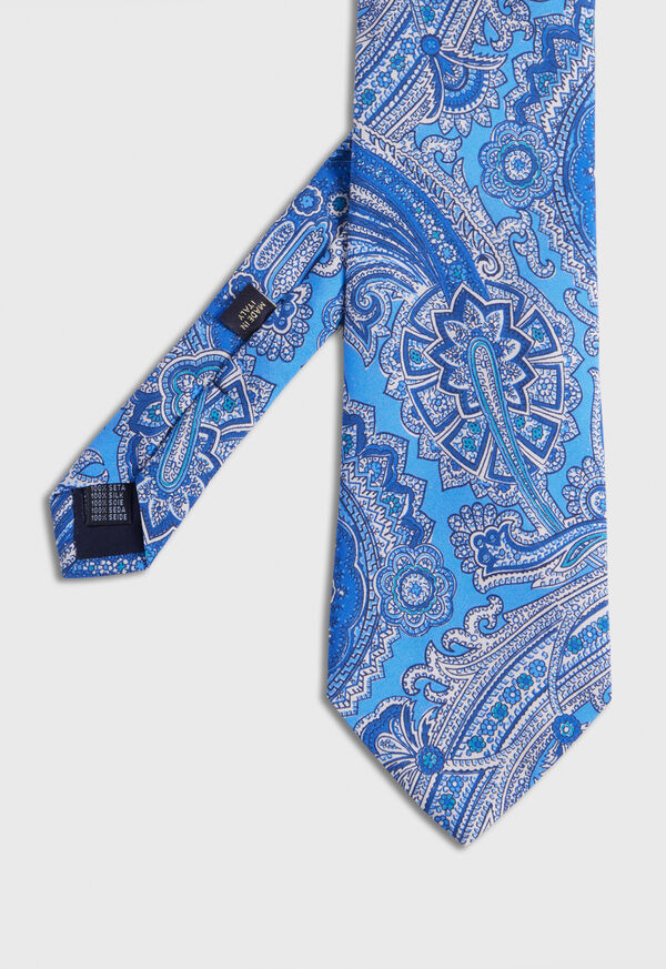 Paul Stuart Silk Twill Paisley Print Tie, image 1