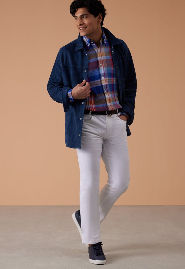 Paul Stuart Five Pocket Satin Finish Cotton Pant, image 2