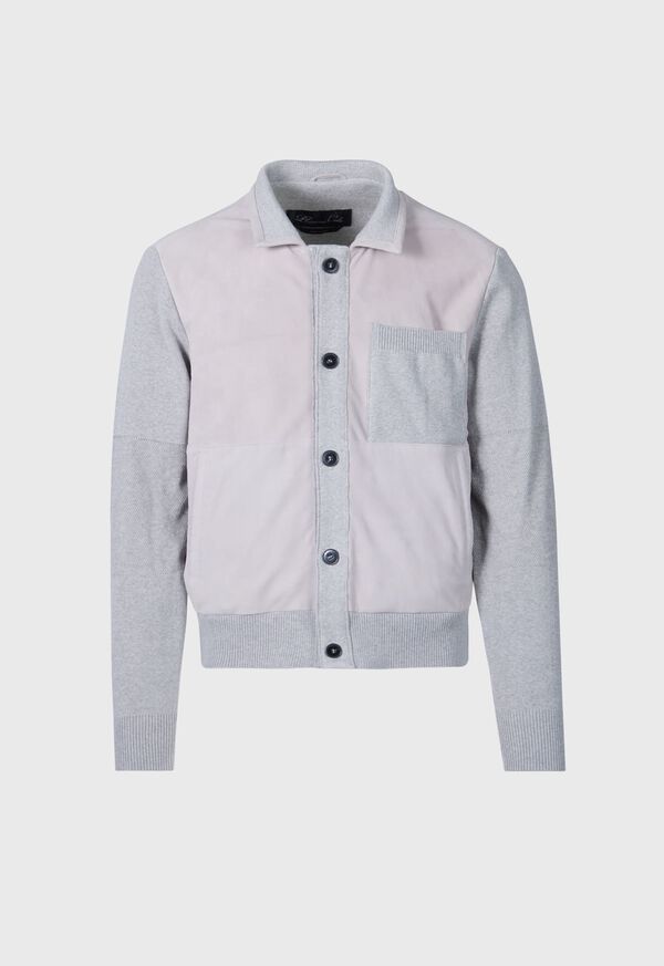 Paul Stuart Suede & Cotton Knit Blouson, image 1