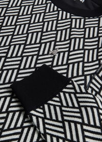 Paul Stuart Parquet Pattern Jacquard Crewneck, thumbnail 2