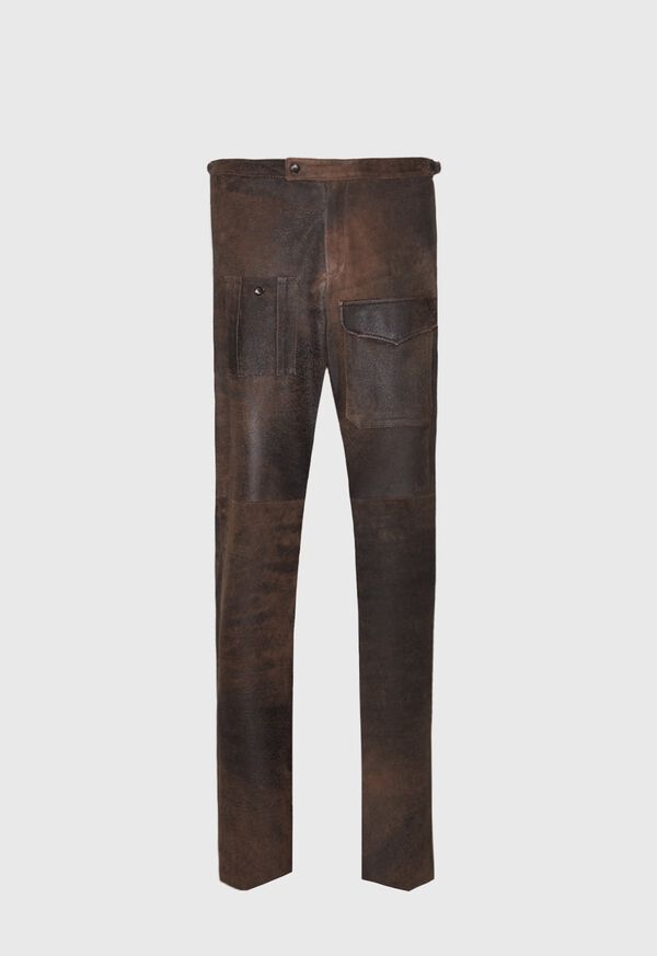 Paul Stuart Brown Vintage Leather Pant, image 1