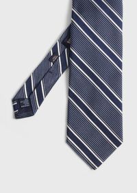 Paul Stuart Silk Jacquard Macclesfield Stripe Tie, thumbnail 1