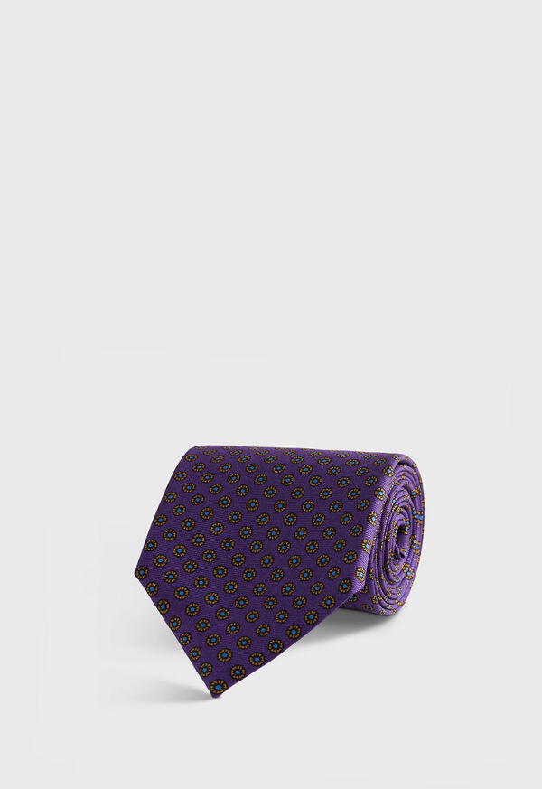 Paul Stuart Micro Medallion Printed Silk Tie, image 1