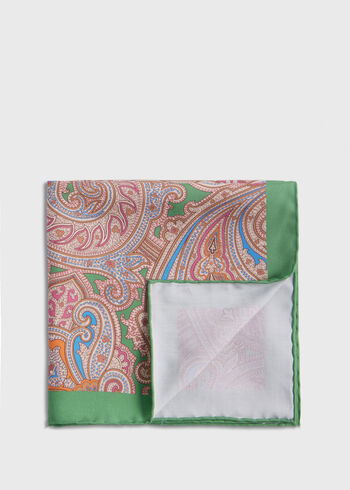 Paul Stuart Habotai Silk Summer Paisley Pocket Square