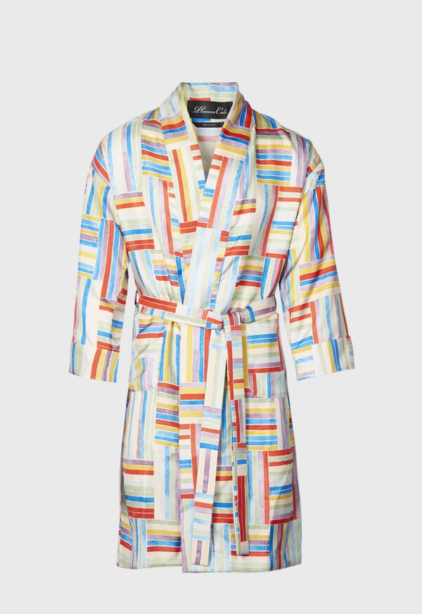 Paul Stuart Printed Silk Robe, image 1