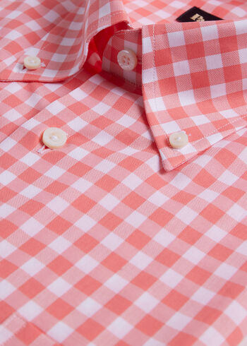 Paul Stuart Cotton Gingham Sport Shirt