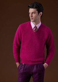 Paul Stuart Shetland Wool V-Neck Sweater, thumbnail 2