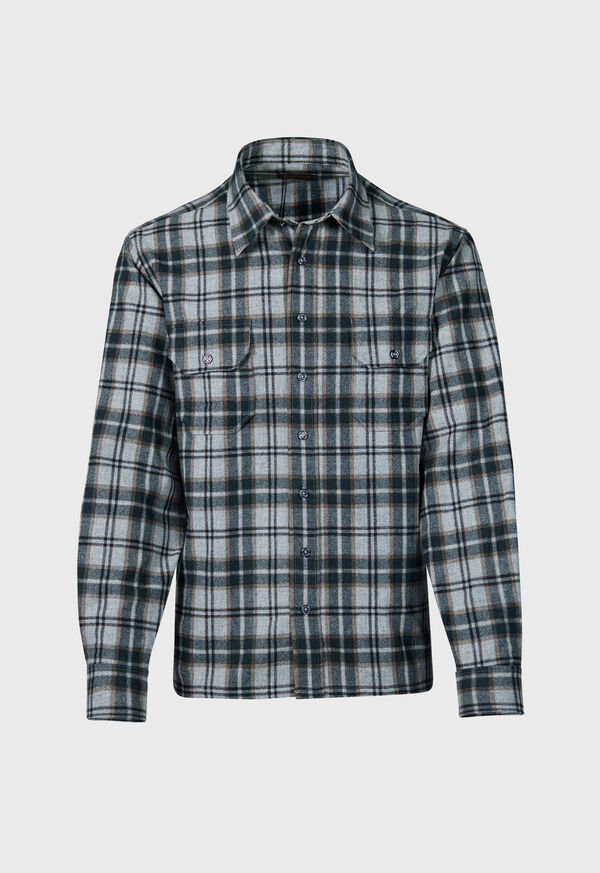 Paul Stuart Wool Plaid Overshirt, image 1