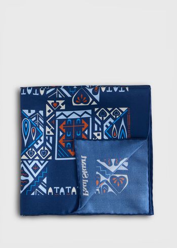 Paul Stuart Abstract Print Pocket Square