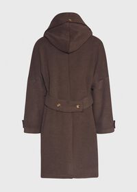 Paul Stuart Solid Double Breasted Hooded Overcoat, thumbnail 2