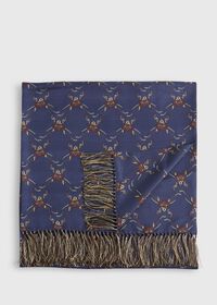 Paul Stuart Printed Fox Head Silk Scarf, thumbnail 1